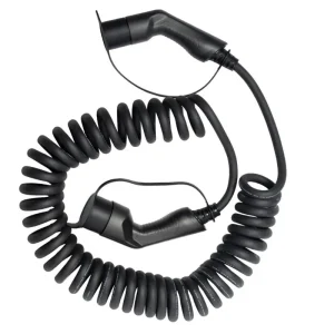 Coiled Type 2 to Type 2 EV Charging Cable | 10 Meters | 22kW