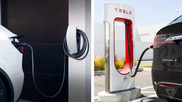 Tesla charger at home