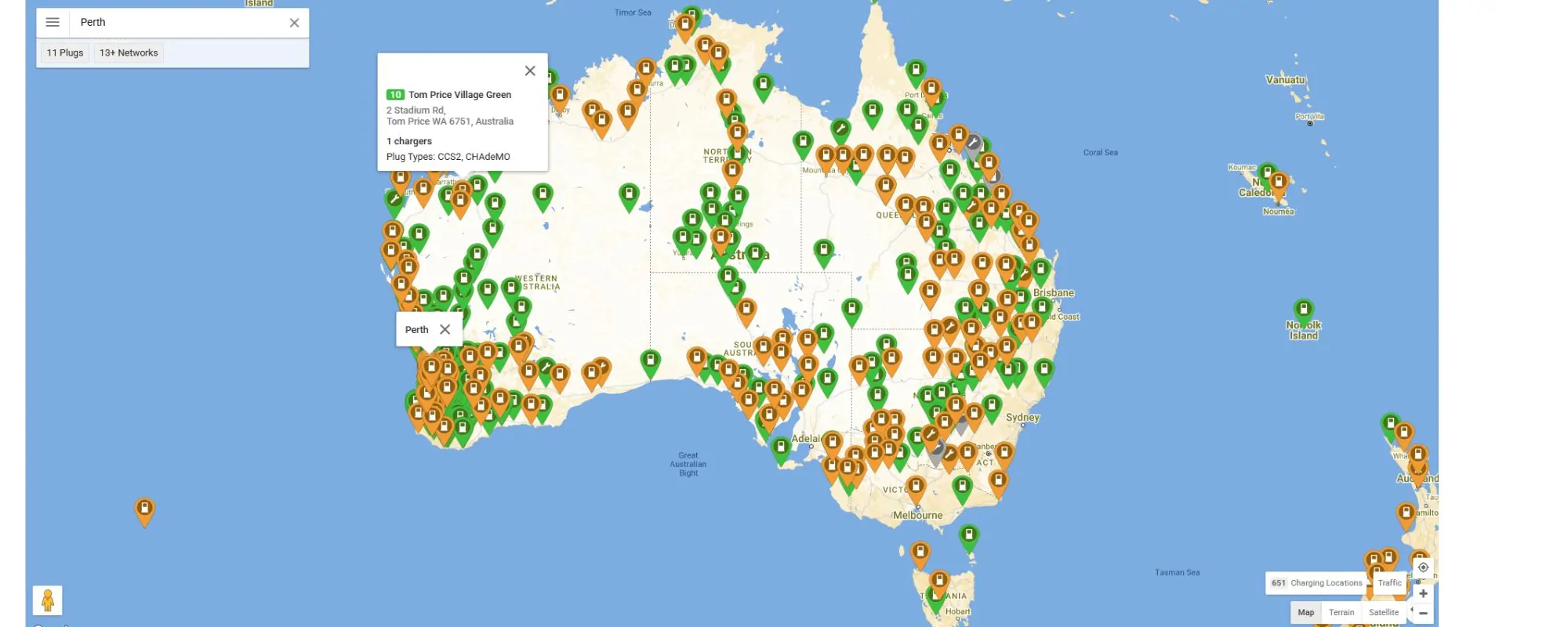 EV-charging station-map-australia